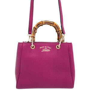 GUCCI Bamboo Shopper 2way Leather Bag